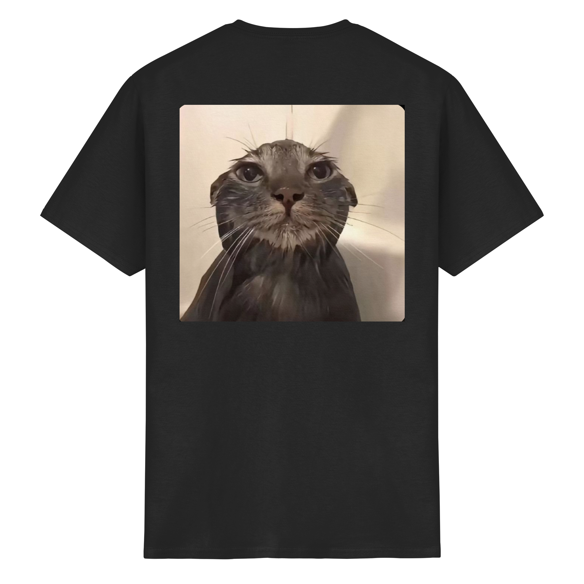 Wet Cat meme - Heavy Cotton T-Shirt