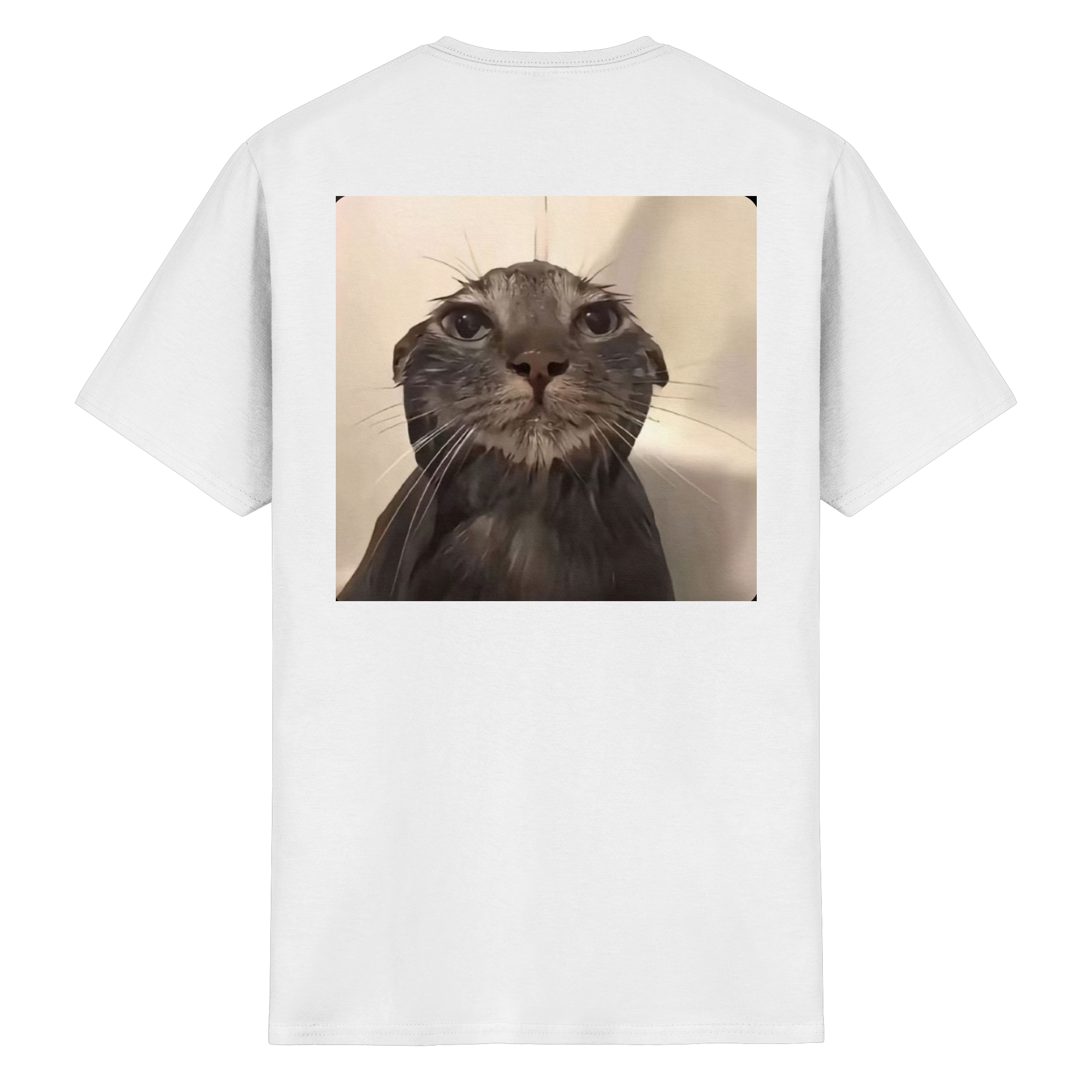 Wet Cat meme - Heavy Cotton T-Shirt