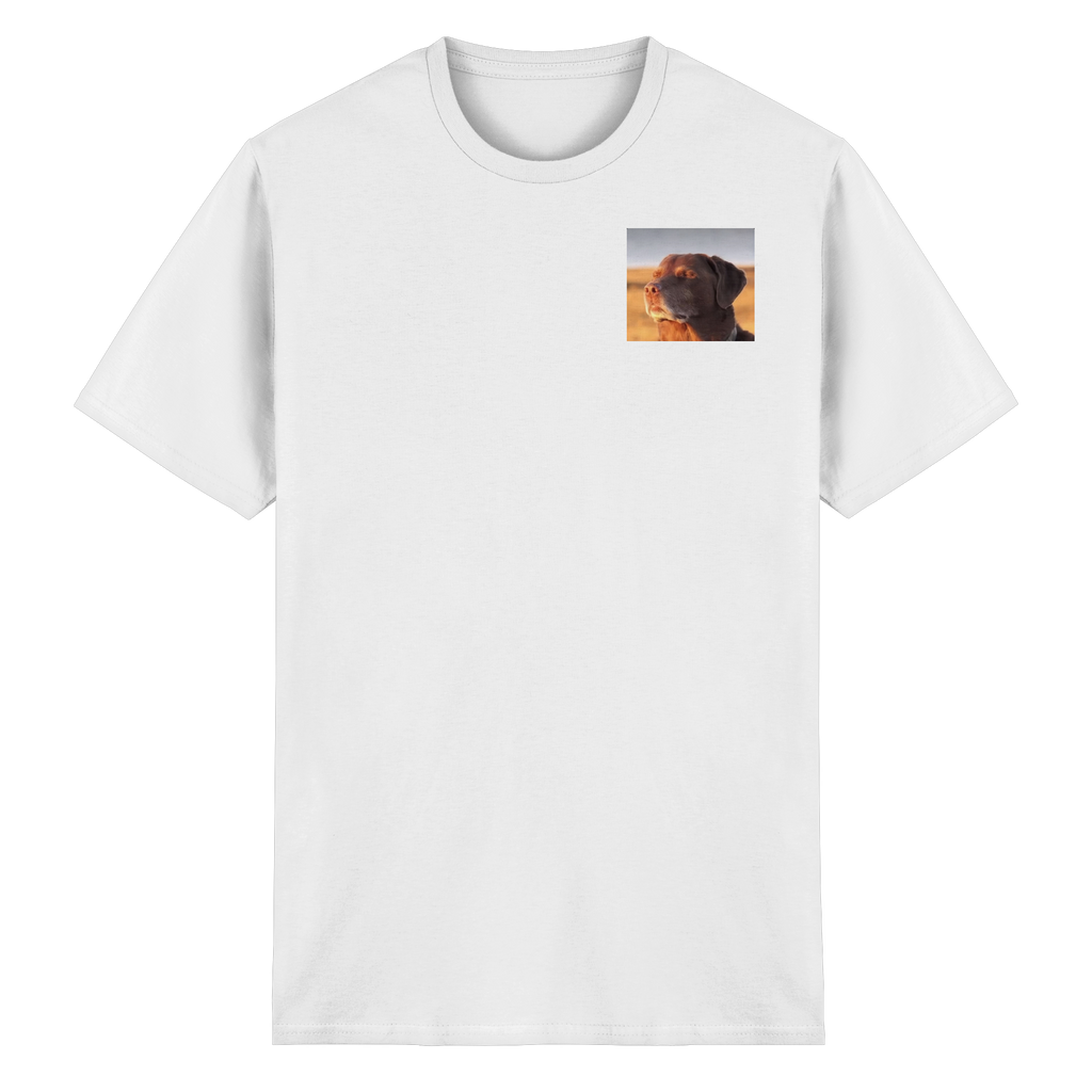 Dog with closed eyes meme - Heavy Cotton T-Shirt