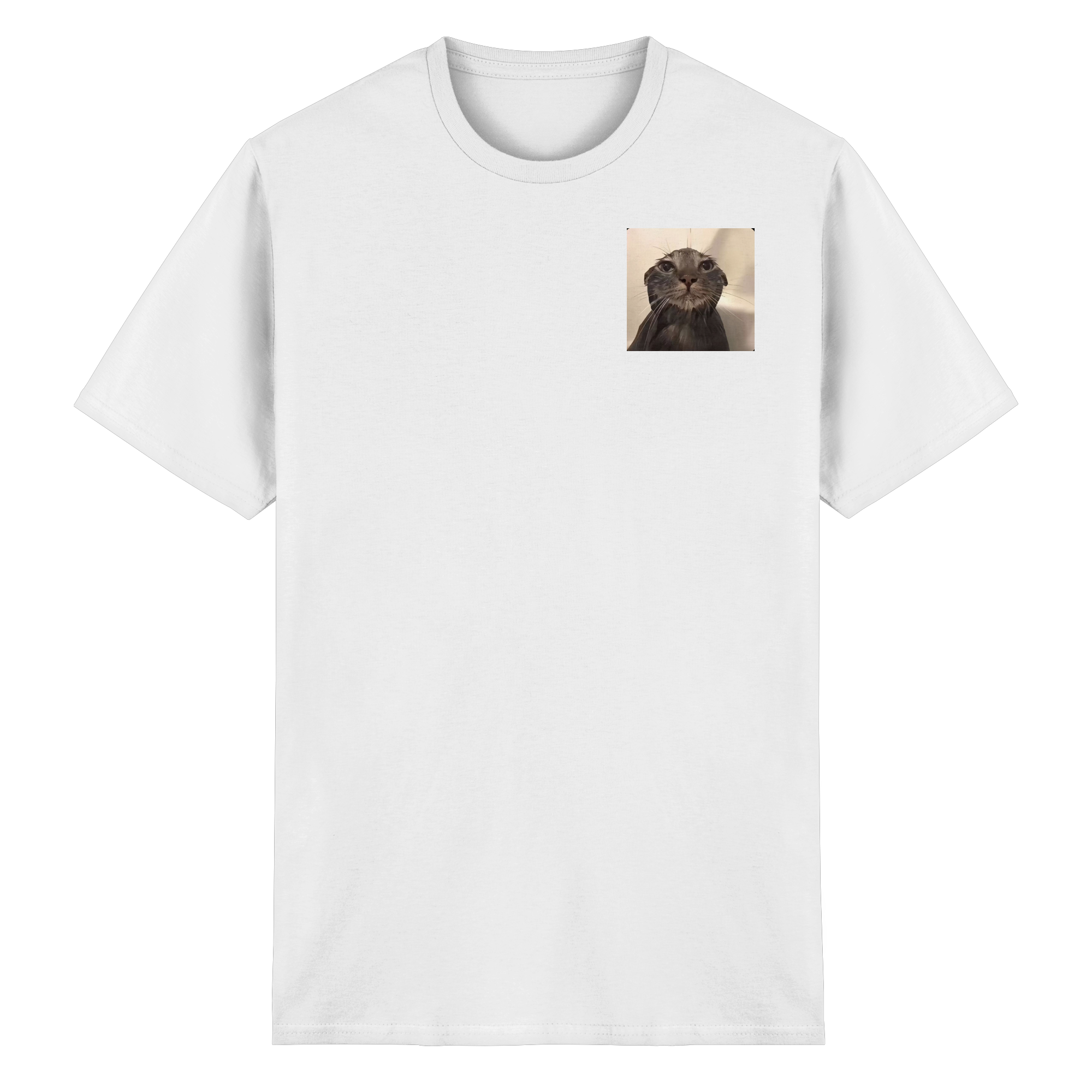 Wet Cat meme - Heavy Cotton T-Shirt