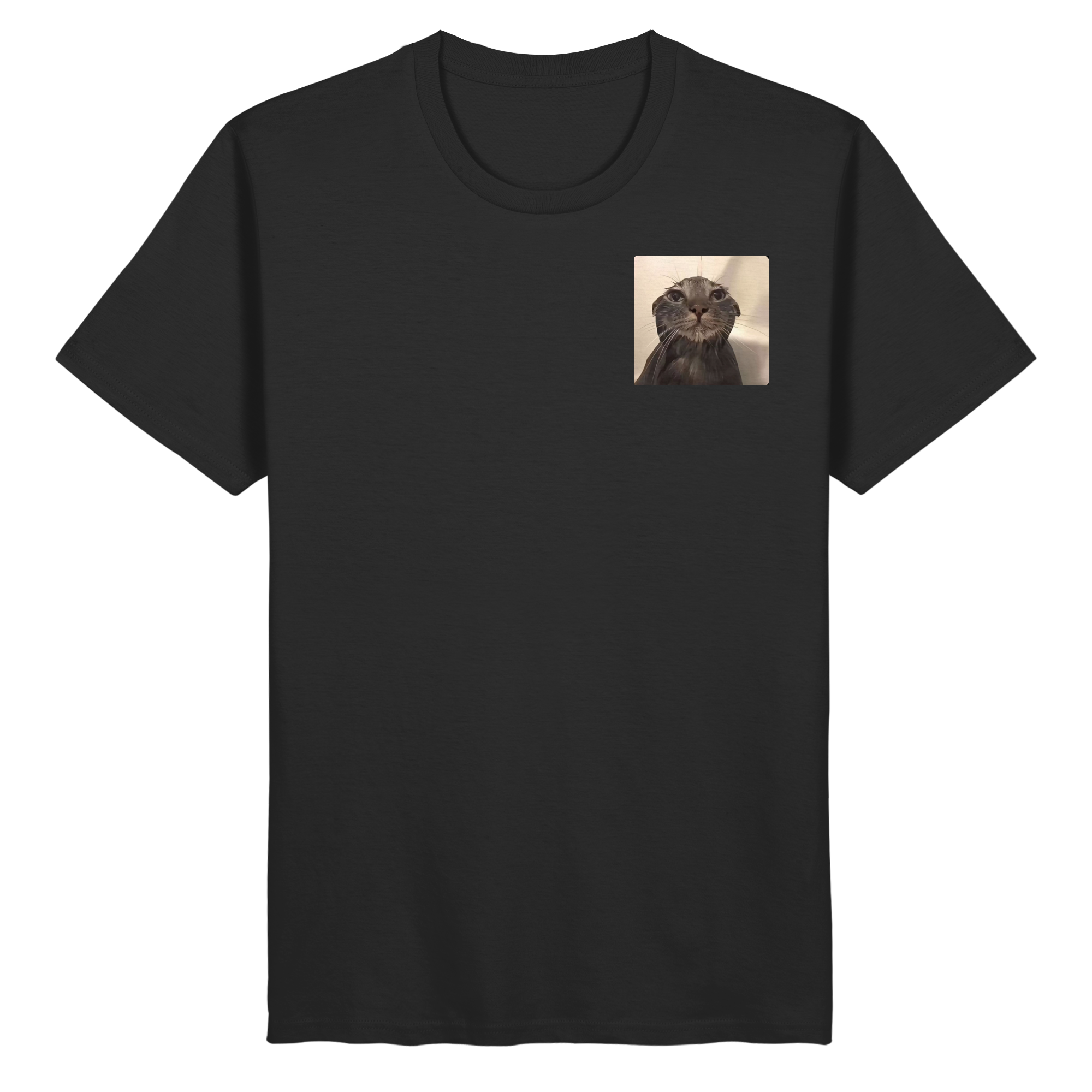 Wet Cat meme - Organic Basic Shirt