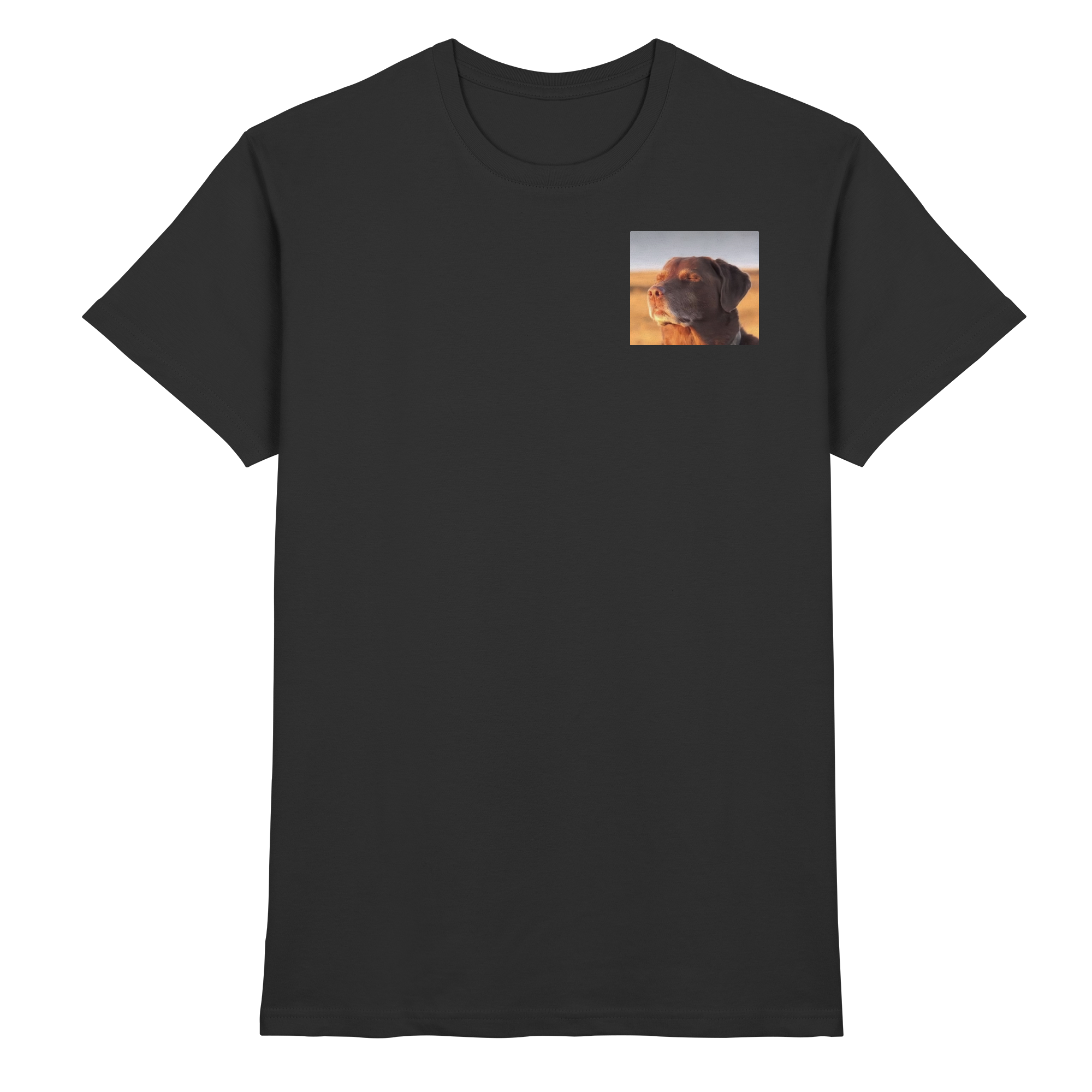 Dog with closed eyes meme - Premium Shirt