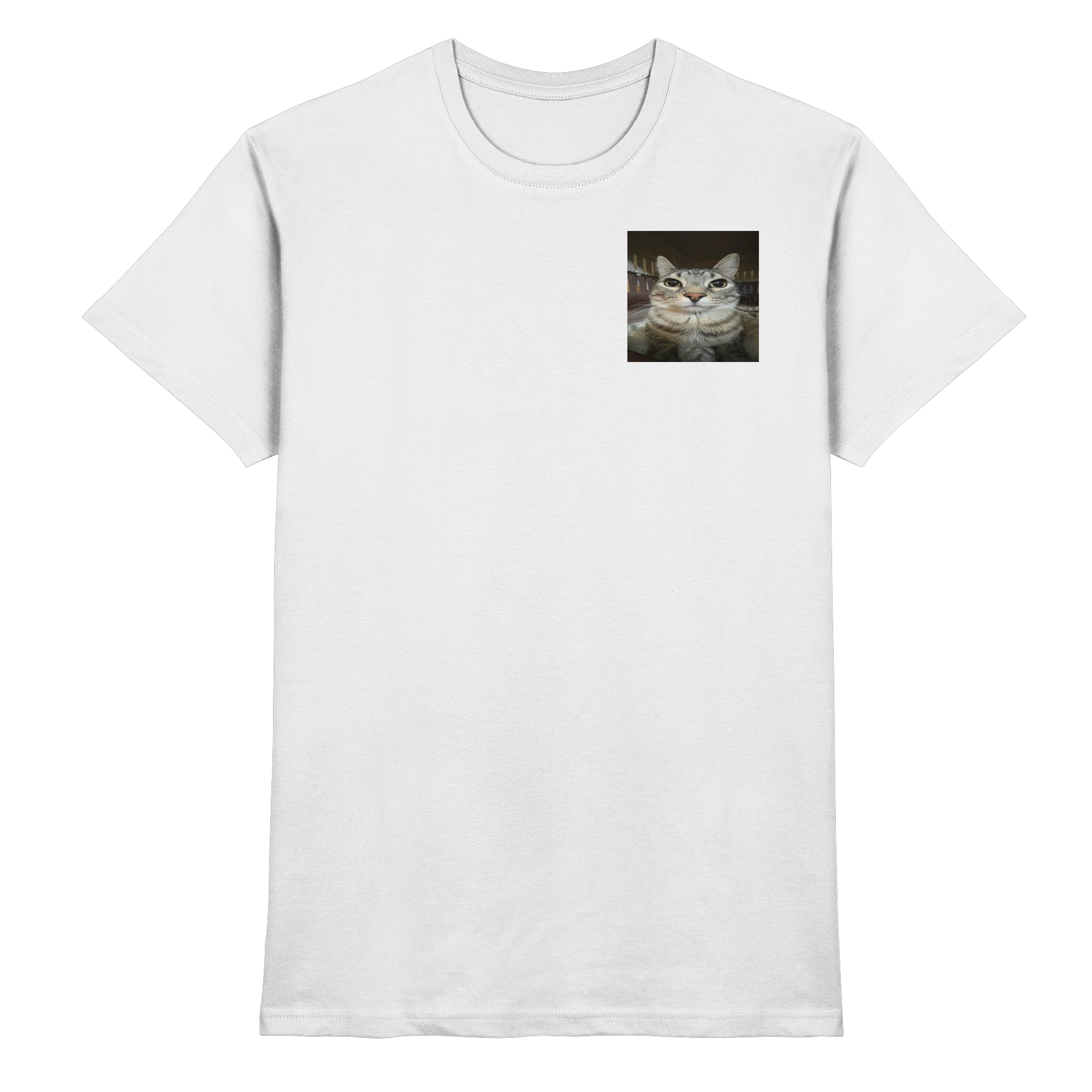 Staring cat meme  - Premium Shirt